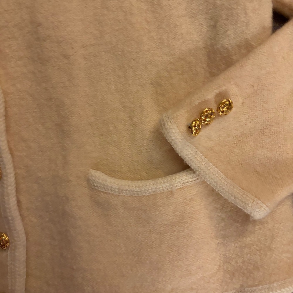 Karen Scott Cream Knit Cardigan Sweater Gold Button Detail Women's XL‎ - Picture 4 of 5